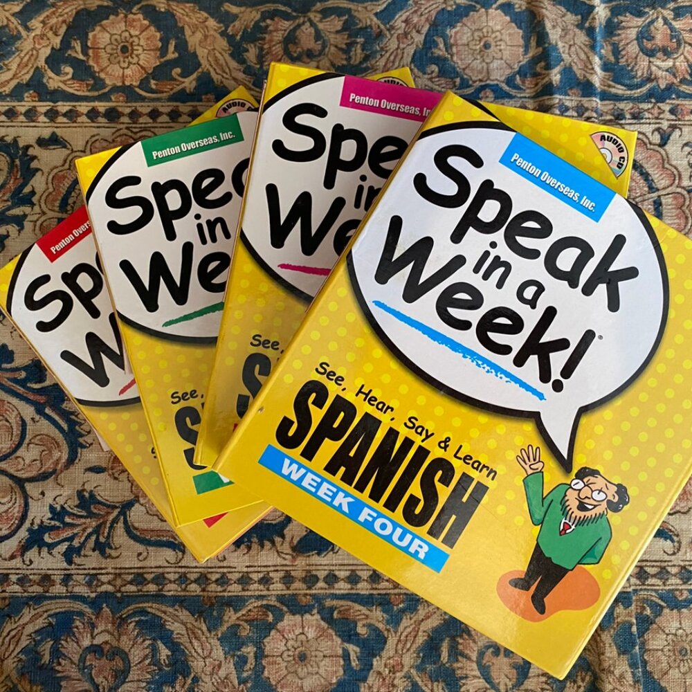 Learning Spanish Tutorial See, Hear, Say & Learn Spanish: 4 week CD & Book Set